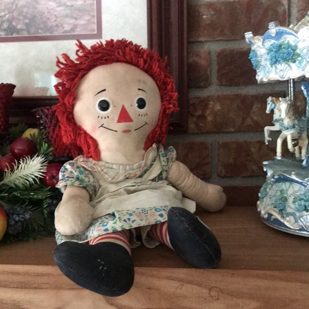 Rare Vintage 16” Knickerbocker Raggedy Ann